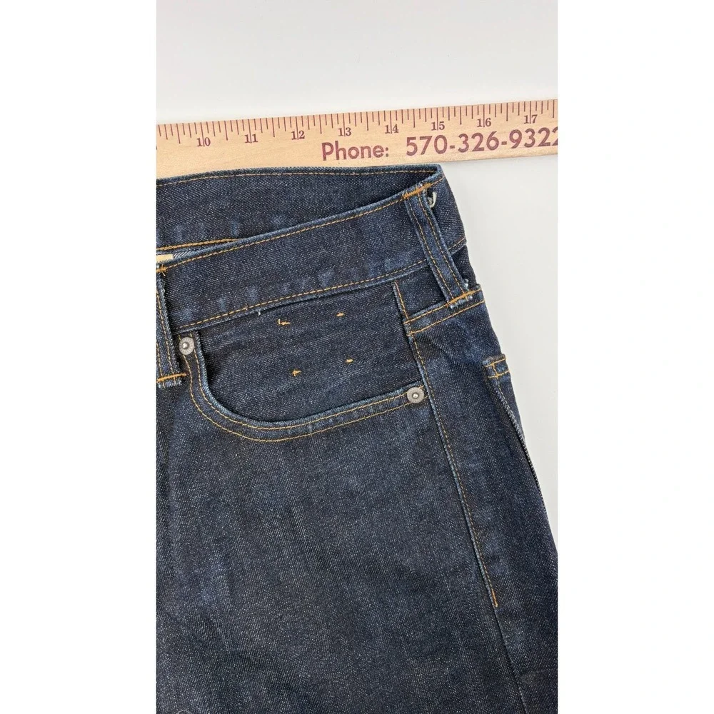 J. Crew Athletic Tapered Jeans Mens 30x30 Japanese Kaihara Denim Style 1040 Dark